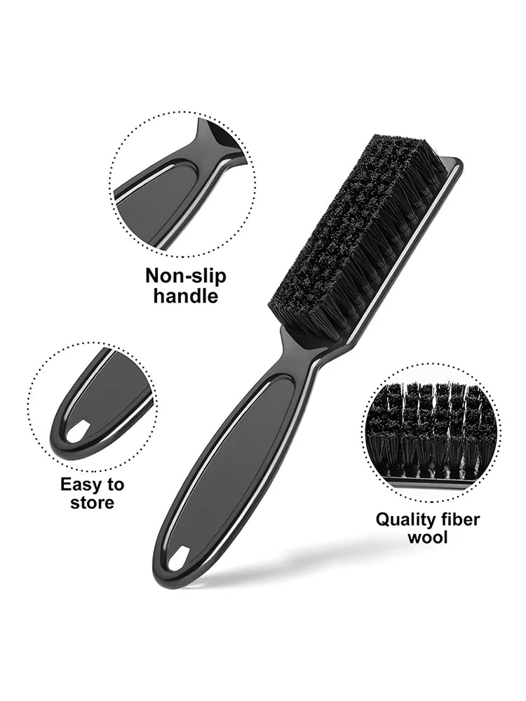 A black professional duster brush set showing the handle, storage feature, and quality fiber wool bristles.