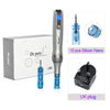 Dr.pen microneedling pen device and 10 silicone nano needles with a UK plug adapter