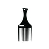A black professional neck and facial hair duster brush set with multiple fine bristles.