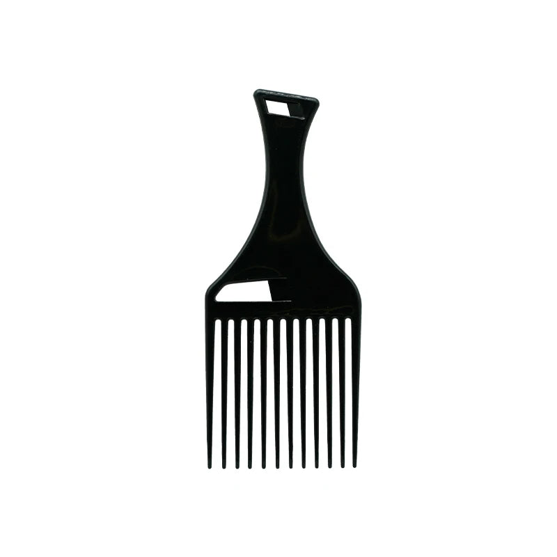 A black professional neck and facial hair duster brush set with multiple fine bristles.