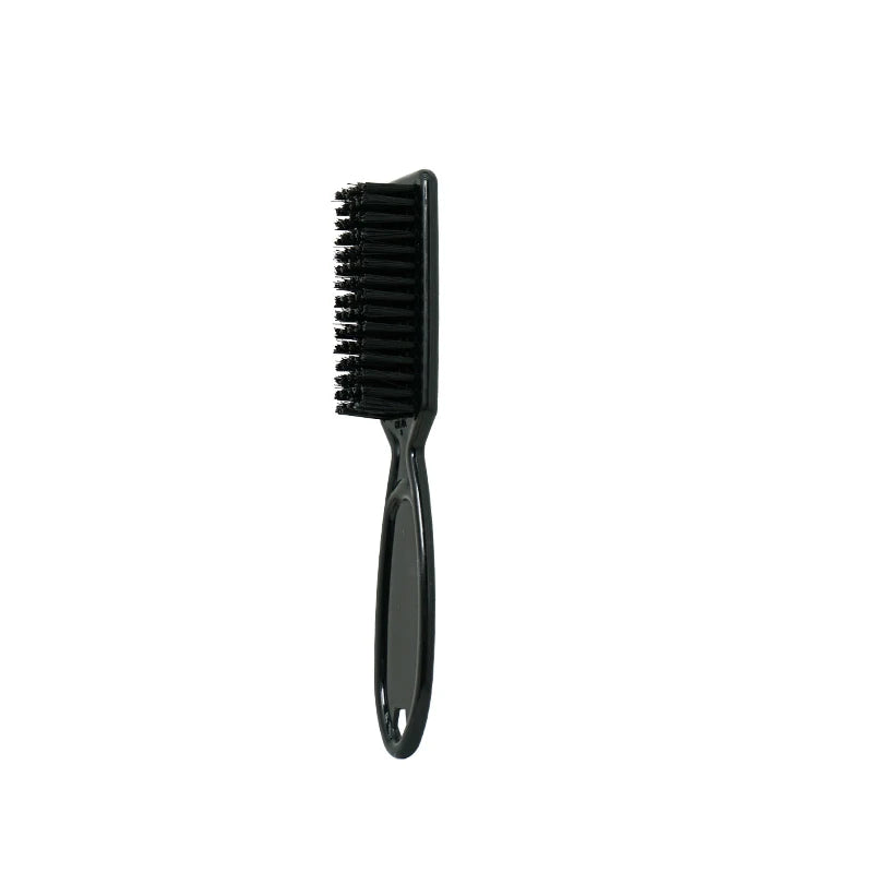 A black professional neck and facial hair duster brush.