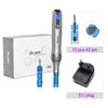 A Dr.pen professional wireless microneedling pen device and accessories including a needle and an EU plug.