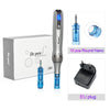 A silver Dr.pen microneedling pen device with an EU plug and ten round nano needles.