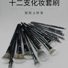 A set of nine daily makeup brushes for contouring and highlight, featuring various sizes and styles.