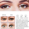 Before and after comparison showing the natural look of magnetic false eyelashes