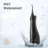 نفاثة ماء كهربائية سوداء محمولة تُظهر ميزة مقاومة الماء IPX7.