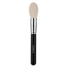 A flat top kabuki foundation brush with a natural hair color and silver ferrule and handle.