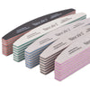 A set of professional nail files with multiple grits and colors for manicure and pedicure.
