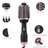 Professioneller Heißluft-Stylingbürste für Glätten und Volumen, schwarz-pinkes Gehäuse, kühle Spitze, ergonomischer Griff