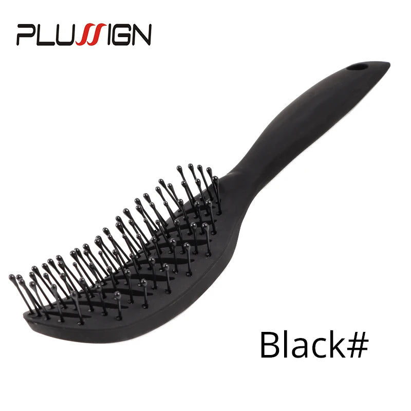 Black professional multi-function hair styling comb set with numerous fine teeth