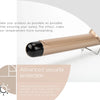 A bronze electric hair curler with a black tip is shown, emphasizing advanced security protection.