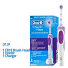 Oral-B Vitality D12P electric toothbrush set including brush head holder and charger