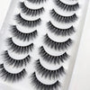 A tray of natural 3D mink false eyelashes displayed for sale.