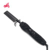 Fer à lisser en céramique noire avec strass et une brosse noire