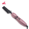 Fer à lisser en céramique rose avec détails en strass.