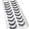 A tray of natural 3D mink false eyelashes displayed for cosmetic use.