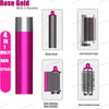 Peine estilizador multiherramienta de oro rosa de 4 en 1 con tambor de 40mm, peine suave liso y peine cilíndrico de 38mm.