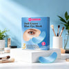 Box of Dull Eraser Blue Eye Mask with 6 pairs shown next to a white box and makeup brushes