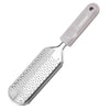 Stainless steel foot file with a handle used for callus removal