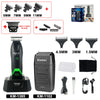 Kemel KM-1385 and KM-1102 electric hair trimmers with various blade attachments