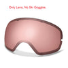 A single lens is shown in a rose gold colored frame, emphasizing that it is only a lens and not a full ski goggle.