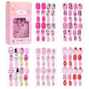 Un set de 120 uñas postizas prensables con diseños lindos y coloridos para niños.