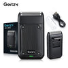 A black Gertzy ZH-2802 electric shaver and accessories are shown on a white background.