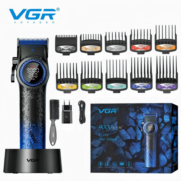 Tondeuse professionnelle rotative VGR 9000RM avec lames réglables et accessoires
