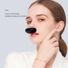 A woman is shown using a nasal comfort device for congestion relief.