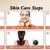 Six steps showing how to use a professional red light therapy mask for skin care treatment.