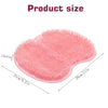 Pink non-slip shower foot scrubber mat showing the product size dimensions.