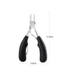 A pair of black professional toenail clippers with curved sharp blades shown against a white background.