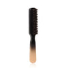 A wooden boar bristle hair and beard brush with dark bristles and a light wood handle.