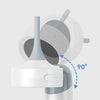 A white portable inspection head with a 90 degree folding and rotating mechanism is shown.