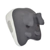 A gray electric massage pillow designed for neck, shoulder, and leg relief.
