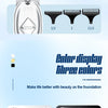 A collection of men's electric hair clippers and shavers in silver, black, and gold colors.