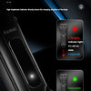 A close-up of a Kemel multi-function indicator light showing charging status, with indicators for charging and completed stat