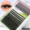 A package of black DIY spiky eyelash clusters for bold extensions, showing various lash lengths and styles.