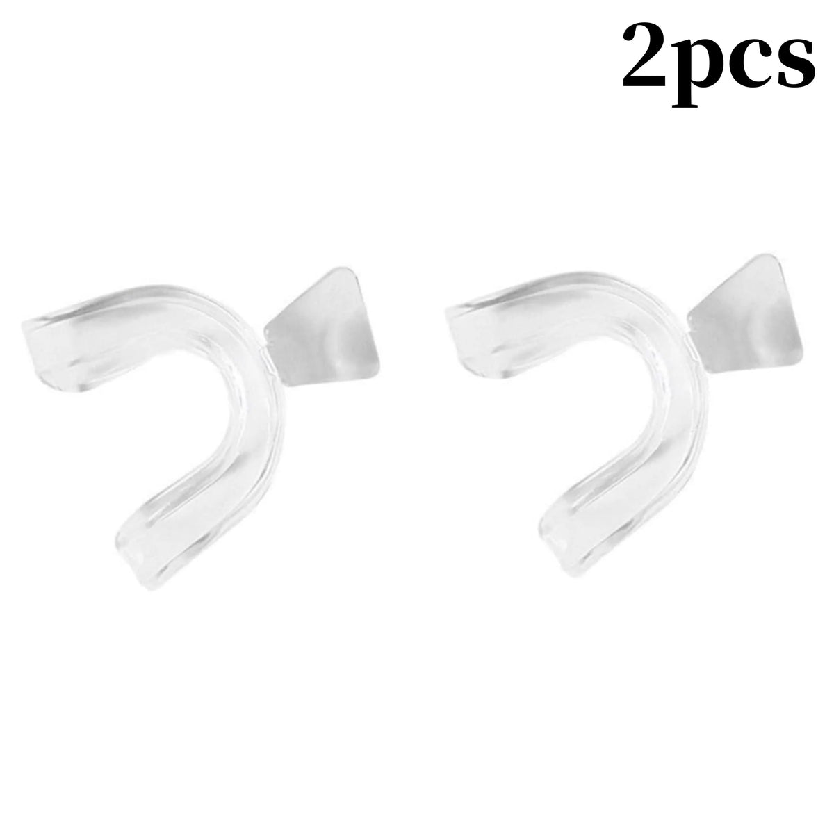 Two clear silicone mouth guards for teeth protection