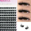 A collection of 120 natural looking false eyelash extensions shown in various styles and lengths.