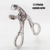 A clear dual eyelash curler and comb set for curling eyelashes.