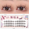 Gros plan d'un kit de faux cils DIY montrant divers styles et techniques d'application.