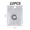 A package containing 10 pieces of silver-toned cat eye nail magnet wand set for 3D nail art.