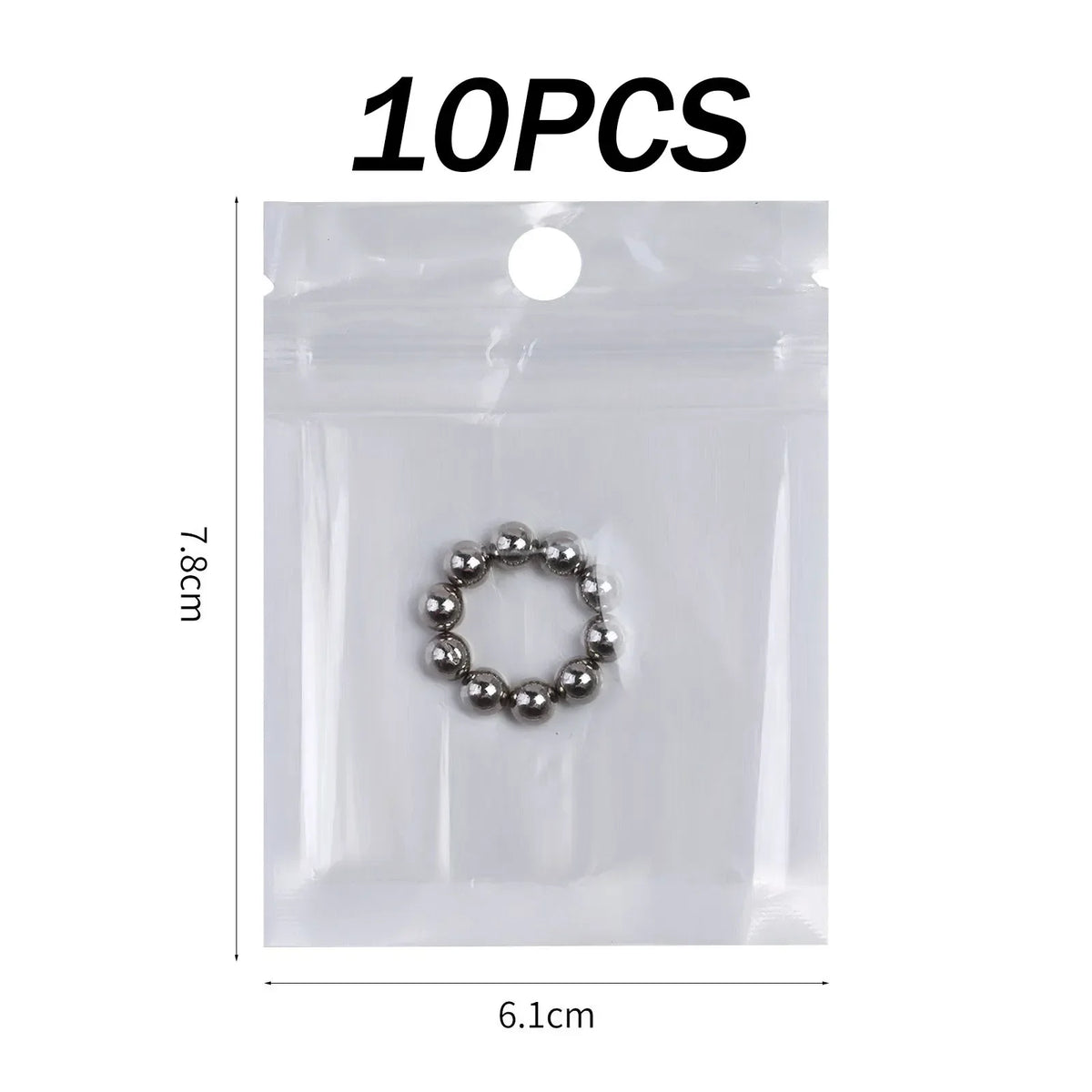 A package containing 10 pieces of silver-toned cat eye nail magnet wand set for 3D nail art.