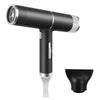 A black professional infrared blow dryer with a textured nozzle attachment.