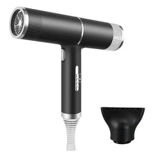 A black professional infrared blow dryer with a textured nozzle attachment.