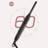 A black professional ceramic flat iron is shown diagonally against a circular gauge marked with 'MIN' and '60'.