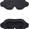 Black 3D contoured sleep mask designed for deep, uninterrupted rest.