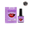 Caja morada y botella negra de Kit de Gema Dental Lunoon, con componentes de sonrisa brillante, adhesivo y luz UV.