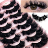 A pink silicone lash tray showing natural mink striped false eyelash extensions and a close-up of the lashes.